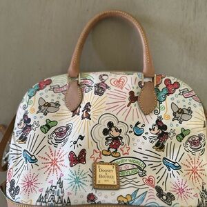 Dooney & Bourke White Multicolor Disney Mickey & Friends Satchel